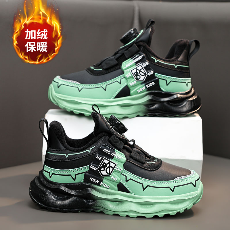 ABC SHIELD男童棉鞋冬季防水加绒保暖儿童休闲鞋女孩运动二棉鞋子