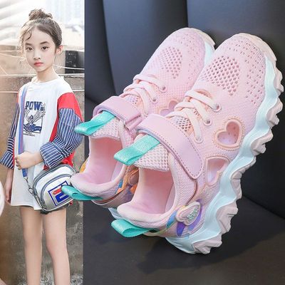 女童单网鞋2023新款夏季透气