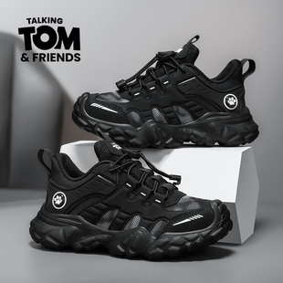 汤姆猫儿童鞋子男童女童运动鞋春秋款透气网鞋软底防踢男孩跑步鞋