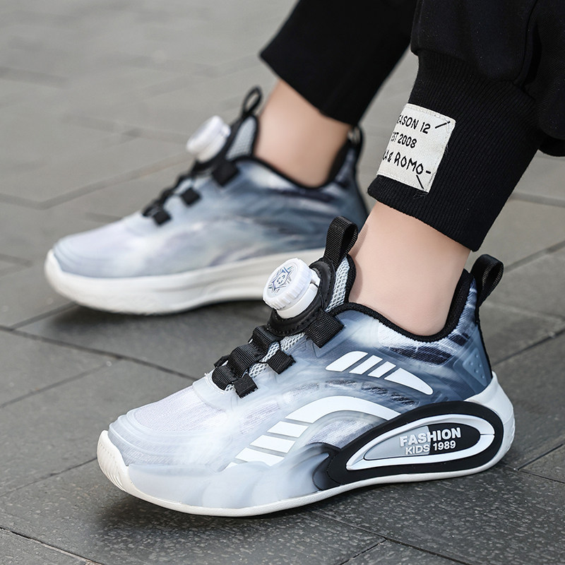 ABC kings男童运动鞋春秋款儿童百搭透气网鞋旋转扣中大童篮球鞋