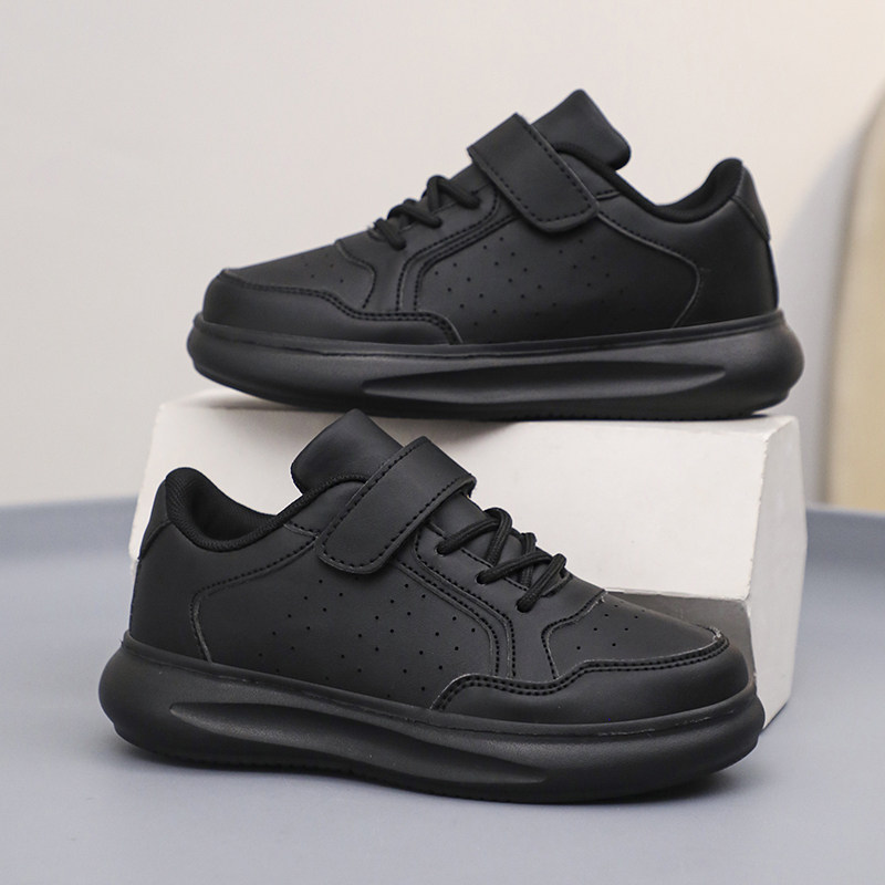 ABCkings男童黑色单网运动鞋夏季镂空透气网面儿童休闲百搭跑步鞋