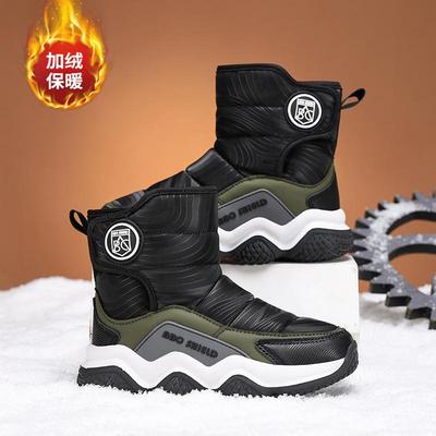 儿童冬季防水保暖长毛绒雪地靴
