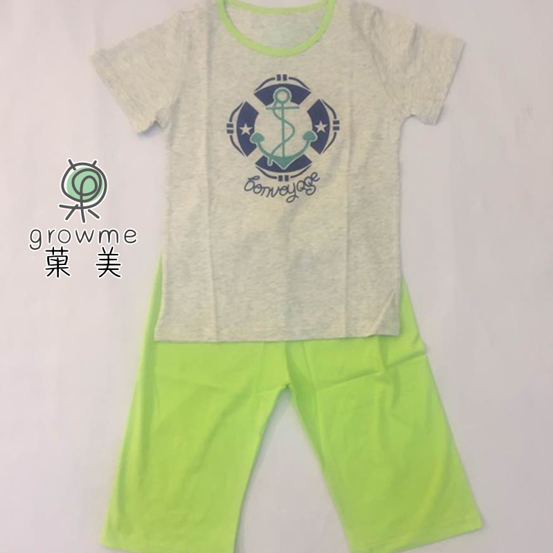 100%纯棉儿童短袖吸汗透气舒适家居服内衣套装夏季