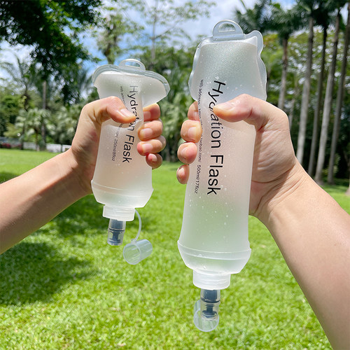 跑步软水壶马拉松户外运动男女硅胶水瓶可折叠便携迷你潜水小水袋