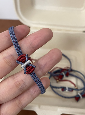 乔治姐姐/手工编织手绳蝴蝶结手链小众设计感闺蜜礼物叠戴手链