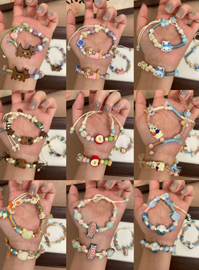 乔治姐姐/陶瓷手链藏式编绳新中式国风手串叠戴