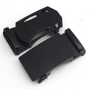 带扣腰带扣 合金自动皮带扣头3.5cm方形卡子裤 泓昇 跑车电泳黑男士