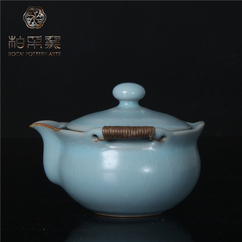 柏采窑二代粉青手抓壶CB-101BX汝窑茶壶手工复古壶汝瓷泡茶器茶具 - 封面