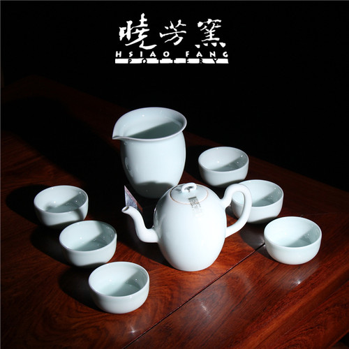 台湾晓芳窑影青美人肩茶具套组