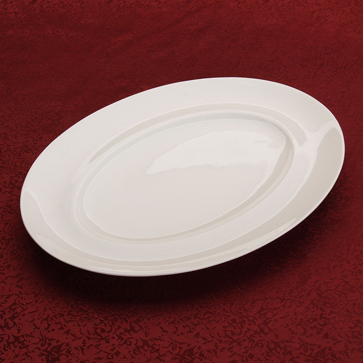 33cm新古典鱼盘子 唐山骨瓷 纯白盘子宾馆酒店用瓷,餐饮具,盘,淘宝优惠券,粉丝福利购,淘宝优惠卷