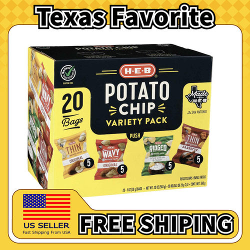 美国直邮HEB  Potato Chips Variety Pack 零食混合薯片20包560g