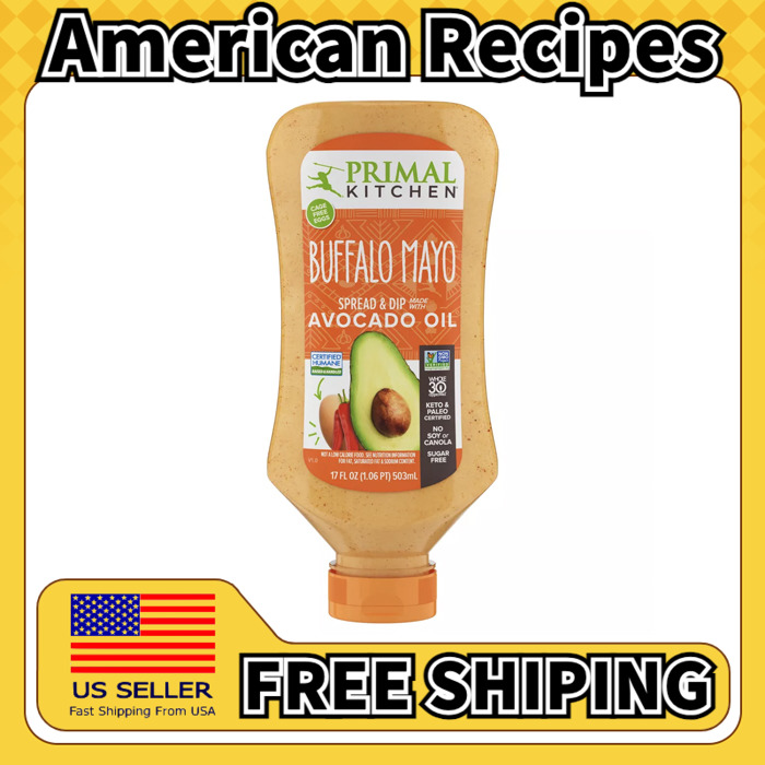 美国直邮Primal Kitchen Squeeze Buffalo Mayo 水牛蛋黄酱503g