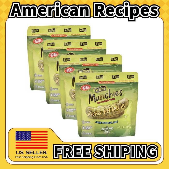 美国直邮Mt. Olive Munchies Kosher Petite Dills小莳萝142g*4包