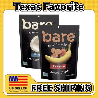 美国直邮Bare Baked Crunchy Toasted Chips 香脆草莓香蕉片*2袋