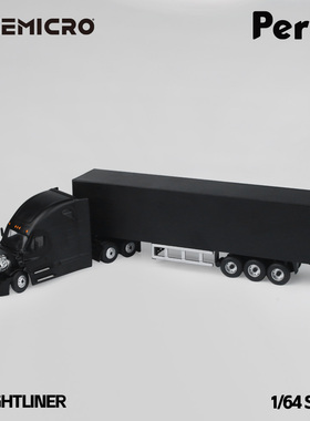 TimeMicro 1:64 福莱纳货柜运输卡车 黑武士版 合金车模摆件收藏