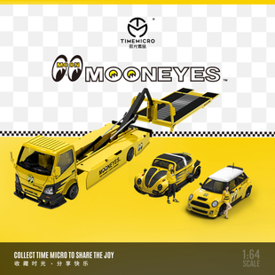 TimeMicro1:64 宝马Mini甲壳虫 Mooneyes月亮眼仿真合金汽车模型