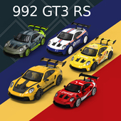 绿色和黄色 TM1 仿真合金汽车模型收藏礼品 GT3 保时捷992