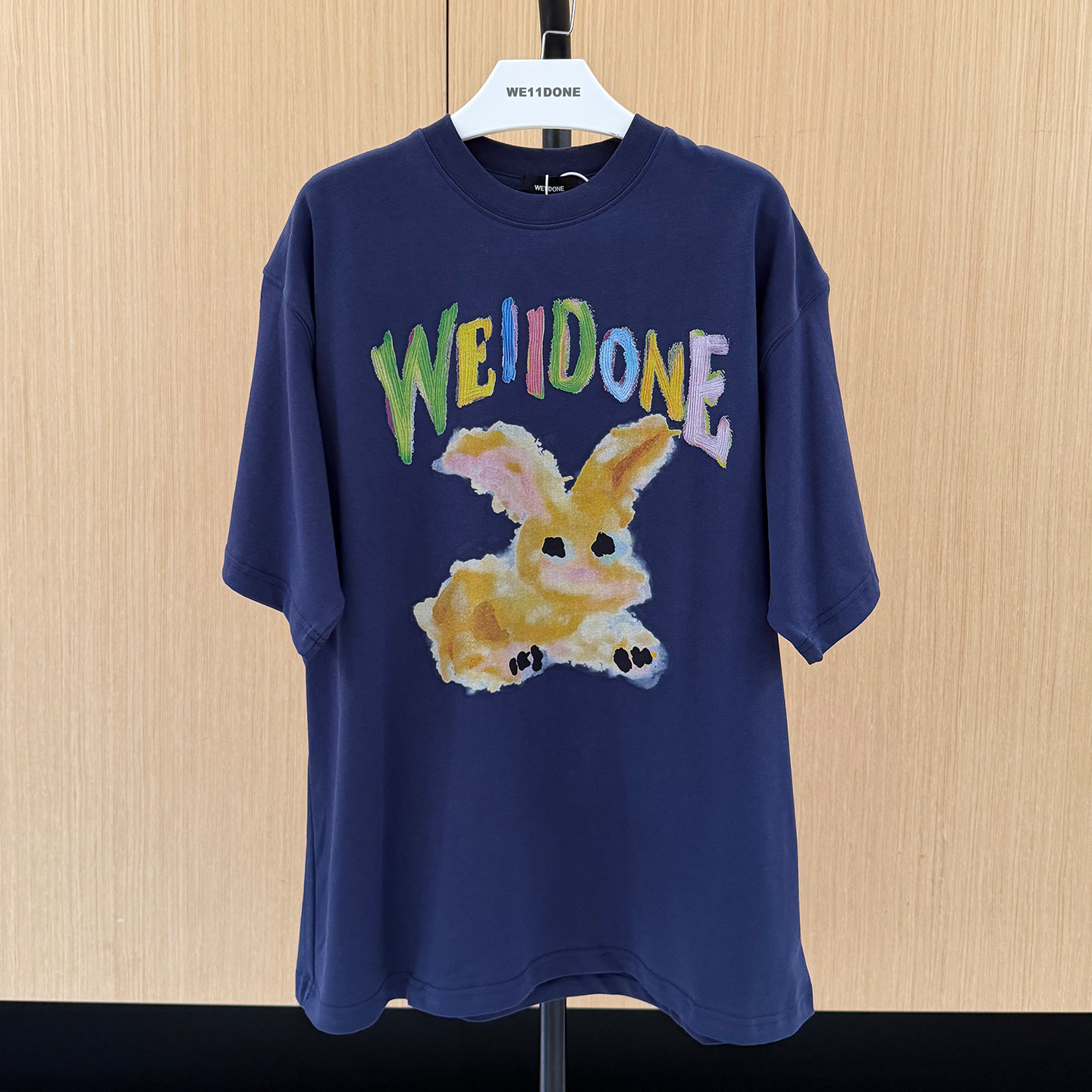 we11兔子涂鸦彩绘短袖