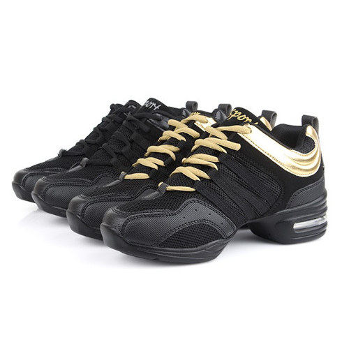 春夏白色新款舞蹈鞋增高跳舞鞋软底现代广场舞鞋网面透气健身鞋女