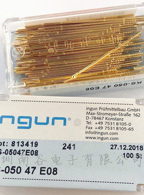 50mil ingun英钢测试带线针套KS 050 47 E08/30E08 0.95*49.2mm