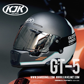 KJK复古头盔新3C男女摩托全盔GT5内置蓝牙耳机机触摸声控四季 通用