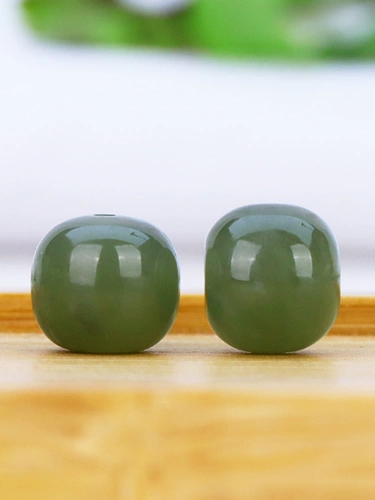 Натуральные бусины из нефрита, браслет из провинции Цинхай из белого нефрита