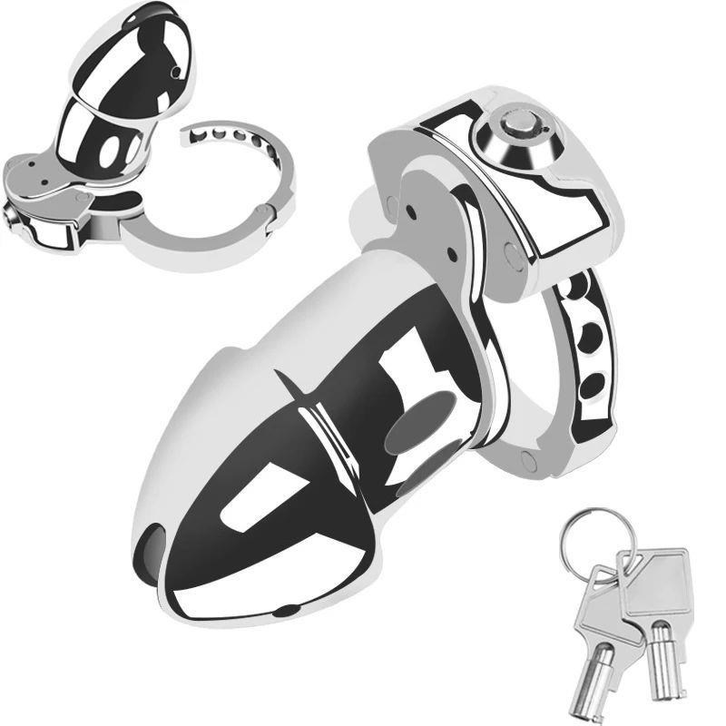 Adjustable Male Metal Heavy Penis Cage Lock Bird Chastity