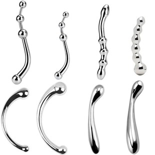 Large Butt Steel Spot Dildo Double Fake Stainless Plug