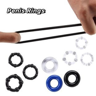 3 Pcs/Set Penis Rings Cock Rings Penis Trainer Stronger Erec