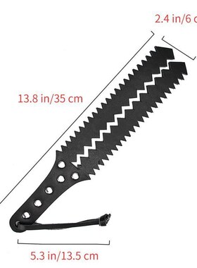 Black Leather Whip Bdsm Spanking Flogger Double Row Three Fl