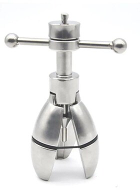 304 Stainless Steel Stretching Anal Dilator Plug with Lock,A