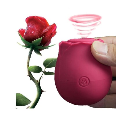 Rose Shape Vagina Sucking Vibrator Intimate Good Nipple Suck