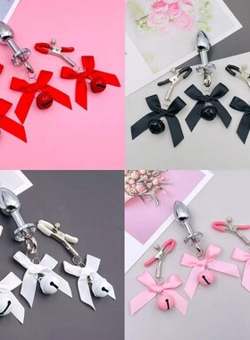 Woman Sexy Bowknot Nipple Clamps Breast Bdsm Small Bell Adul