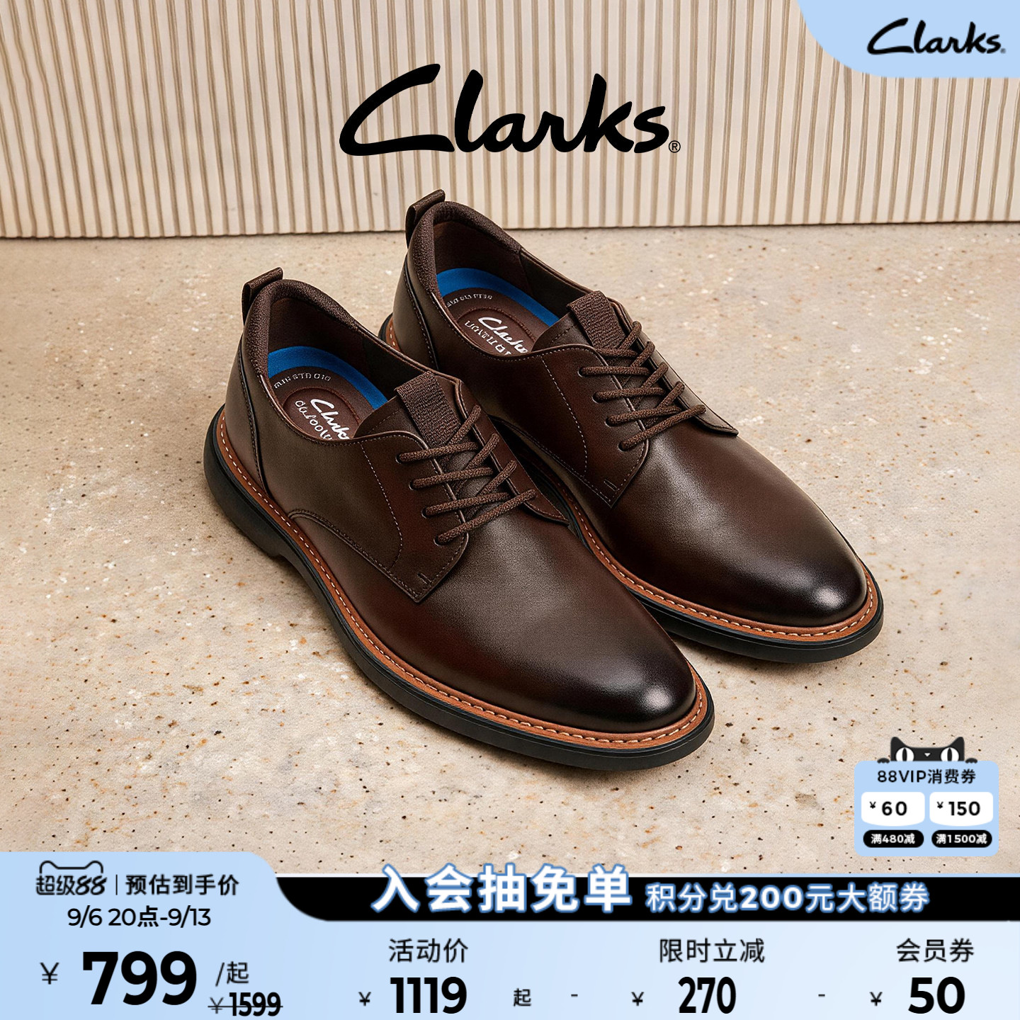 Clarks休闲皮鞋通勤鞋正装皮鞋										