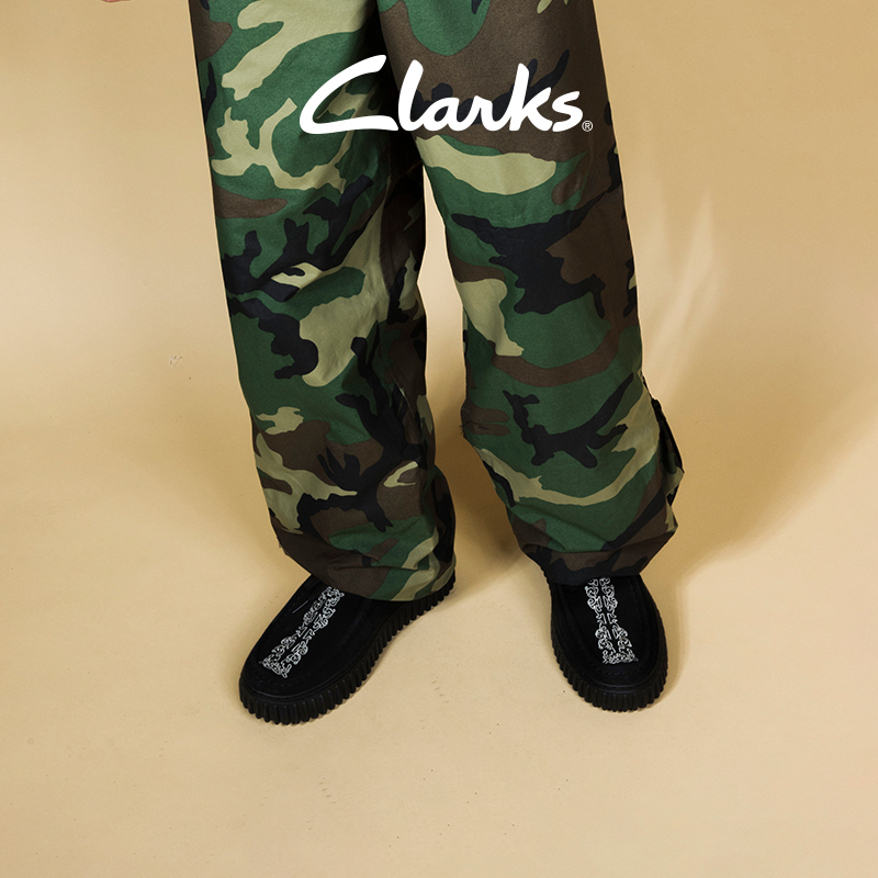 Clarks其乐Torhill男鞋Pleasure联名款饼干罗纹厚底高帮时装靴