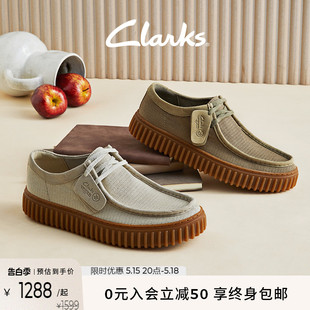24新款 复古时尚 男鞋 休闲厚底鞋 单鞋 Clarks其乐街头系列饼干鞋
