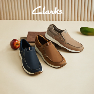 24新品 Clarks其乐男鞋 通勤休闲皮鞋 U先试用专用 一脚蹬乐福鞋