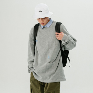 南夏FORN3秋款日潮cityboy阔版圆领套头卫衣男多口袋情侣休闲外套