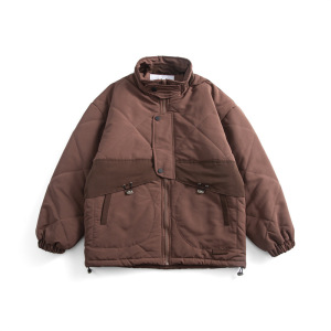 寻自FORN3 2025冬季新款简约棉服男日系潮流cityboy休闲立领棉衣图片