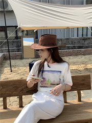 實拍實價 撞色印花T