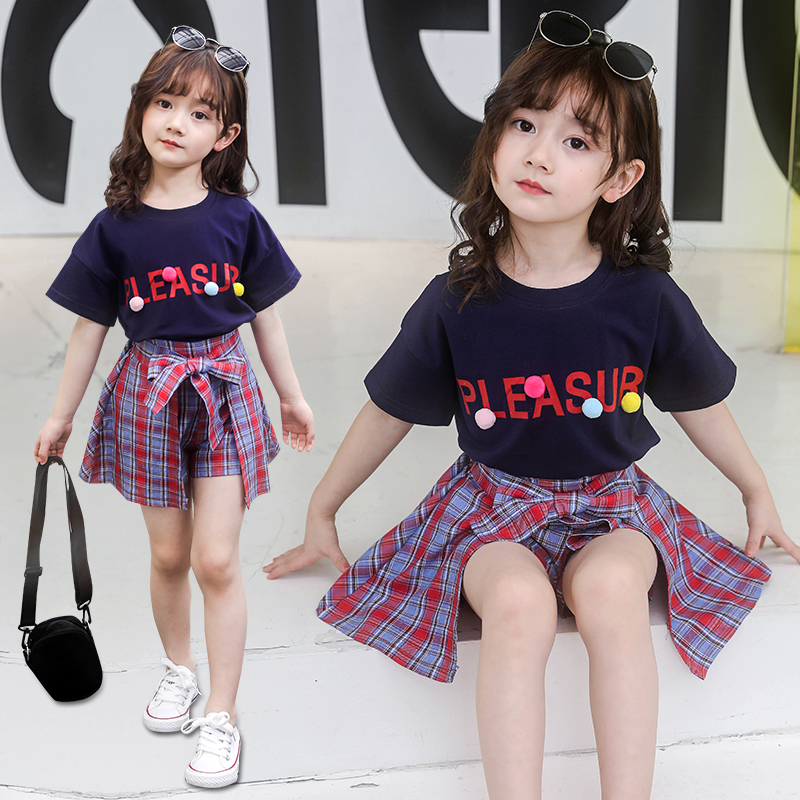 女童套装群夏装2019新款7儿童装夏天8洋气9短袖10岁女中童两件套在类目 童装/婴儿装/亲子装, 套装中 - 来自Buy2taobao.com提供专业的淘宝代购服务