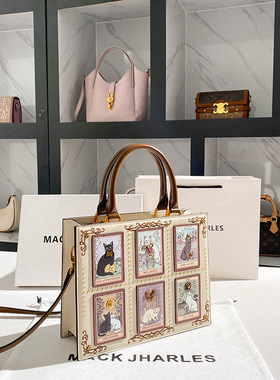 复古重工刺绣托特包包2025新款感手提包凯莉包