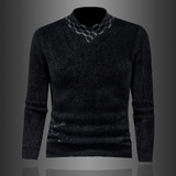 21830莉莉家主推大货水貂绒衫毛衣P135控188有4XL可穿210斤，男装针织衫/毛衣，电商D207