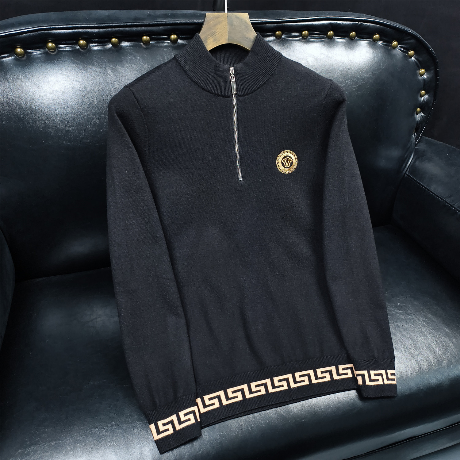 L24115P145拉链秋冬长袖羊毛衫毛衣针织衫套头打底衫，男装针织衫/毛衣，电商D207