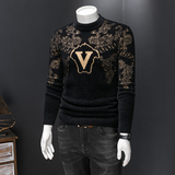 17117P135秋冬天鹅绒羊毛衫毛衣加厚保暖打底针织衫，男装针织衫/毛衣，电商D207