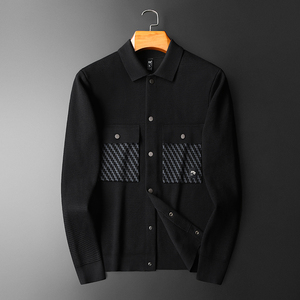 9516莉莉家针织夹克秋冬翻领外套P185有4XL,大衣搭配休闲鞋 男图片