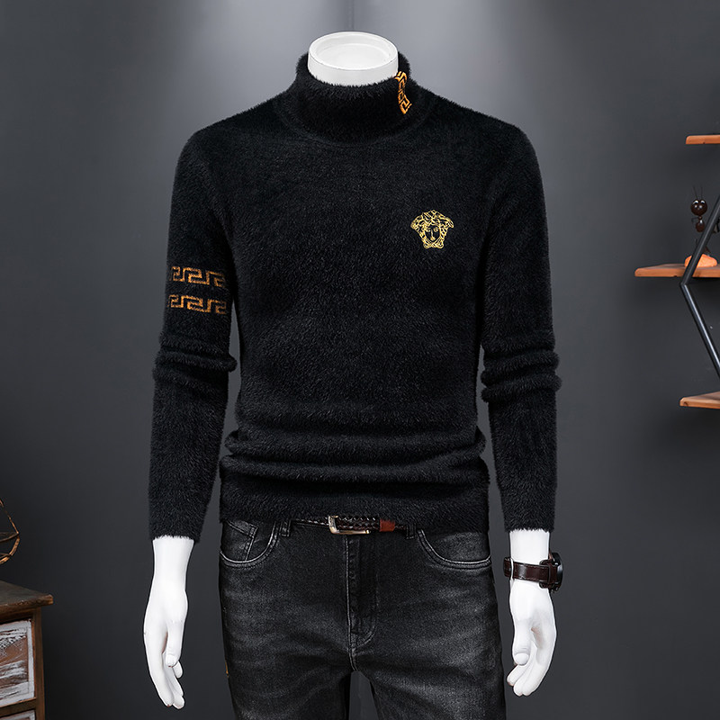 21809P135常年做不断货水貂绒毛衣加厚保暖打底针织衫，男装针织衫/毛衣，电商D207