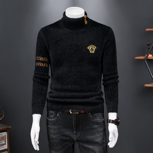 21809 P135 常年做不断货水貂绒毛衣加厚保暖打底针织衫,男装针织衫/毛衣,电商D207