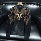 17117P135秋冬天鹅绒羊毛衫毛衣加厚保暖打底针织衫，男装针织衫/毛衣，电商D207