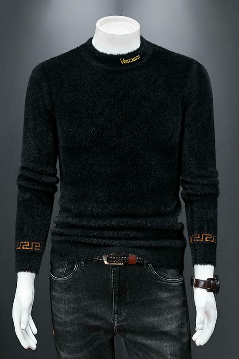 21812莉莉家主推大货水貂绒衫毛衣P135控188有4XL可穿210斤,男装针织衫/毛衣,电商D207